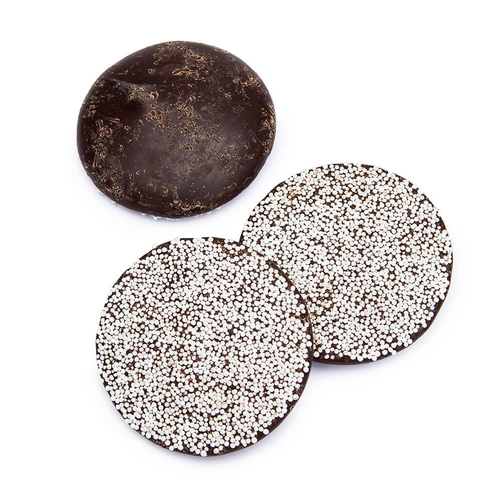 Asher&#39;s Giant Dark Chocolate Nonpareils Discs - White: 64-Piece Box - Candy Warehouse