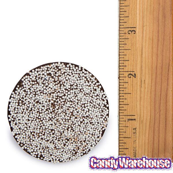 Asher's Giant Dark Chocolate Nonpareils Discs - White: 64-Piece Box - Candy Warehouse