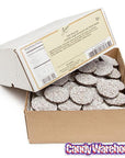 Asher's Giant Dark Chocolate Nonpareils Discs - White: 64-Piece Box - Candy Warehouse