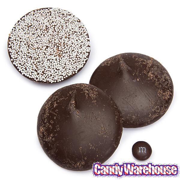 Asher&#39;s Giant Dark Chocolate Nonpareils Discs - White: 64-Piece Box - Candy Warehouse