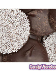 Asher's Giant Dark Chocolate Nonpareils Discs - White: 64-Piece Box - Candy Warehouse