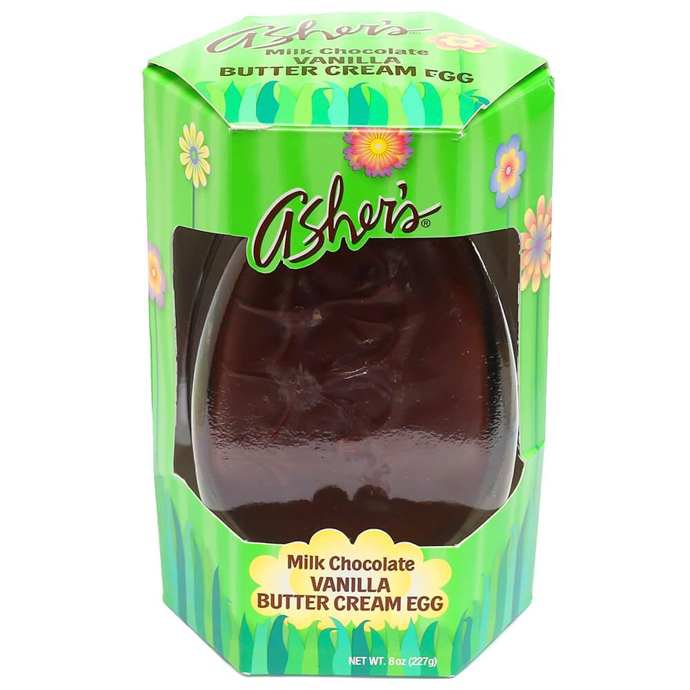 Asher's Jumbo Milk Chocolate Butter Cream Easter Egg: 8-Ounce Gift Box - Candy Warehouse