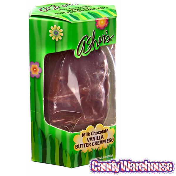 Asher's Jumbo Milk Chocolate Butter Cream Easter Egg: 8-Ounce Gift Box - Candy Warehouse