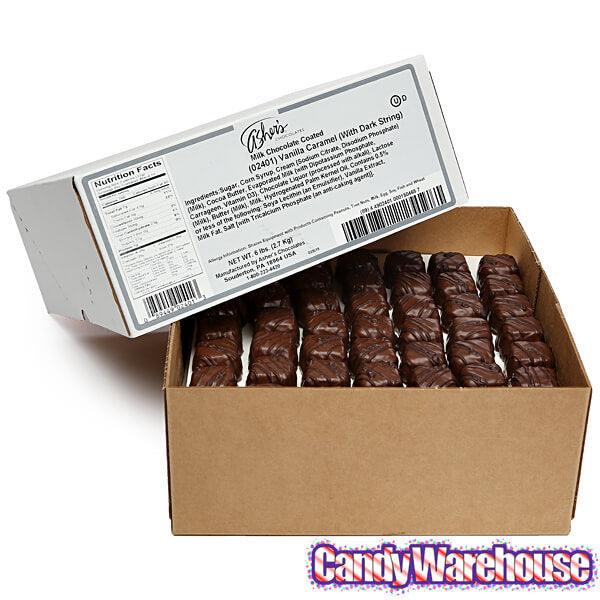 Asher's Milk Chocolate Covered Vanilla Caramels: 6LB Box - Candy Warehouse