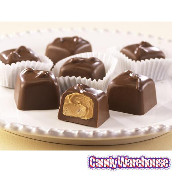 Asher&#39;s Milk Chocolate Peanut Butter Smoothie Truffles: 6LB Box - Candy Warehouse