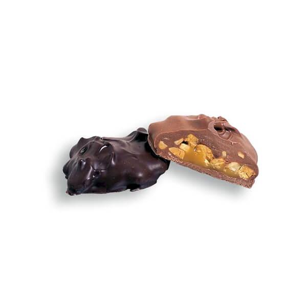 Asher&#39;s Sugar Free Cashew Caramel Patties - Dark Chocolate: 6LB Box - Candy Warehouse