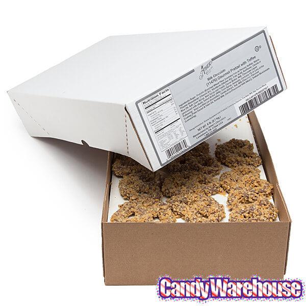 Asher&#39;s Toffee Bits Chocolate Covered Pretzels Candy: 6LB Box - Candy Warehouse