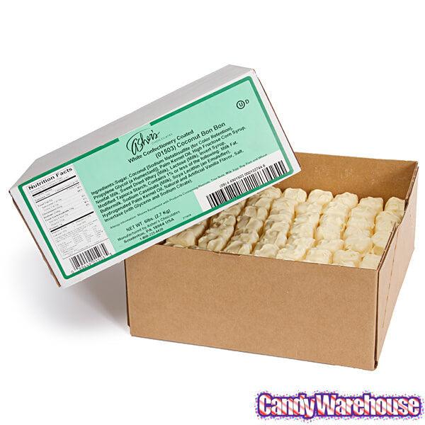 Asher's White Chocolate Coconut Bon Bons: 6LB Box - Candy Warehouse