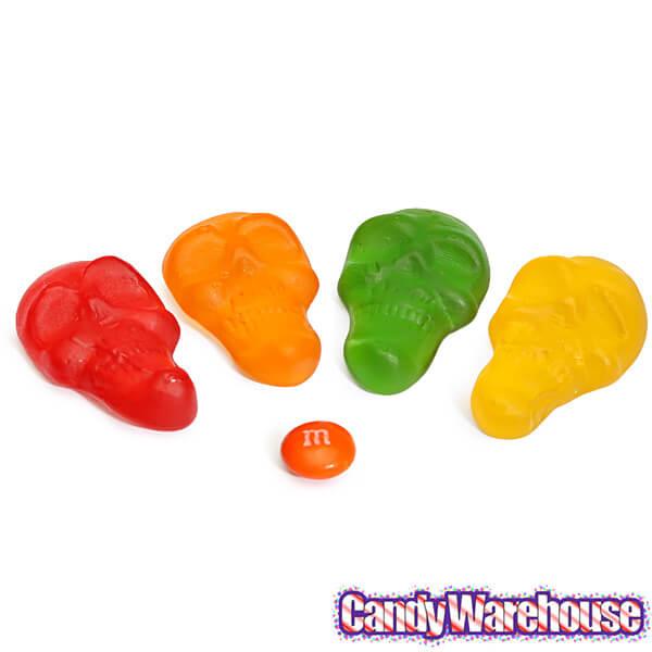 Assorted Colors Gummy Skulls: 5LB Bag - Candy Warehouse