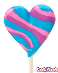 Assorted Crazy Hearts Lollipops: 12-Piece Box