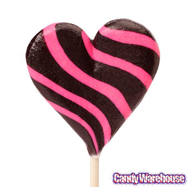 Assorted Crazy Hearts Lollipops: 12-Piece Box - Candy Warehouse