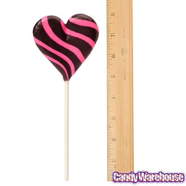 Assorted Crazy Hearts Lollipops: 12-Piece Box - Candy Warehouse