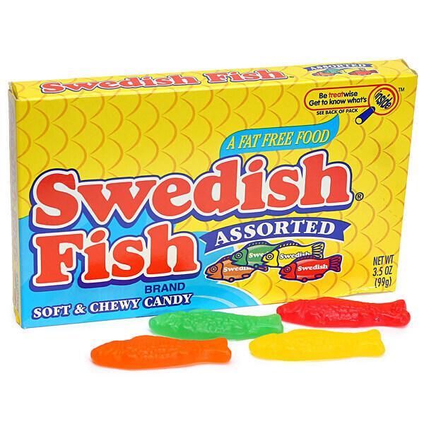 Assorted Swedish Fish Candy 3.5-Ounce Packs: 12-Piece Box - Candy Warehouse