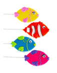 Assorted Tropical Fish Hard Candy Lollipops: 12-Piece Pack - Candy Warehouse