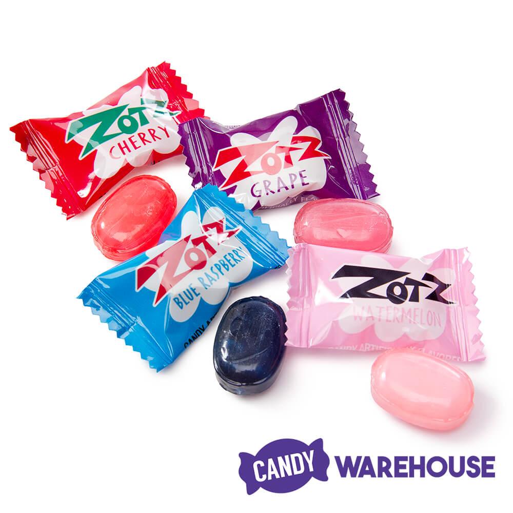 Assorted Zotz Sour Fizz Candy: 300-Piece Tub - Candy Warehouse