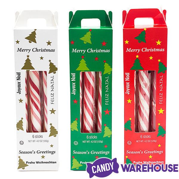 Atkinson Christmas Stocking Stuffer Mint Sticks Hard Candy Packs: 12-Piece Display - Candy Warehouse