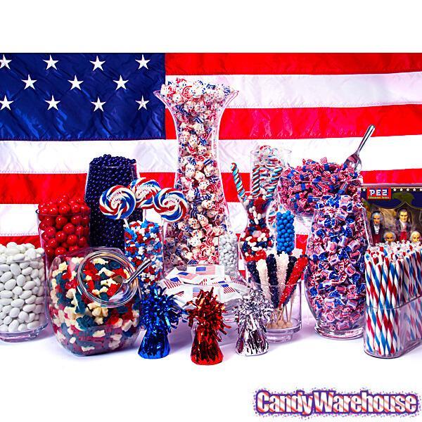 Atkinson Hard Candy Twists - Patriotic Peppermint: 5LB Bag - Candy Warehouse