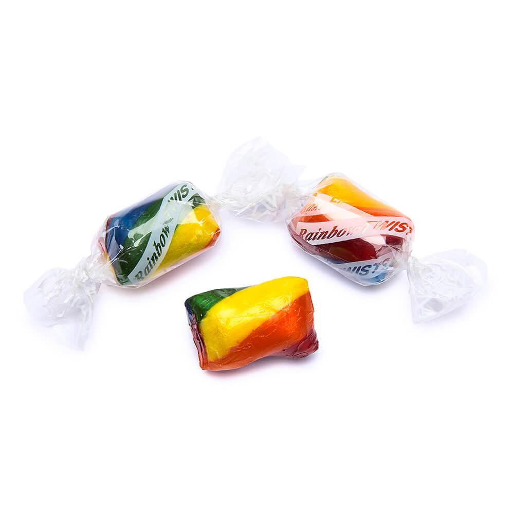 Atkinson Hard Candy Twists - Rainbow Cherry: 5LB Bag - Candy Warehouse