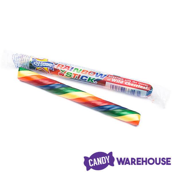 Atkinson Jumbo Rainbow Sticks Hard Candy: 52-Piece Jar - Candy Warehouse