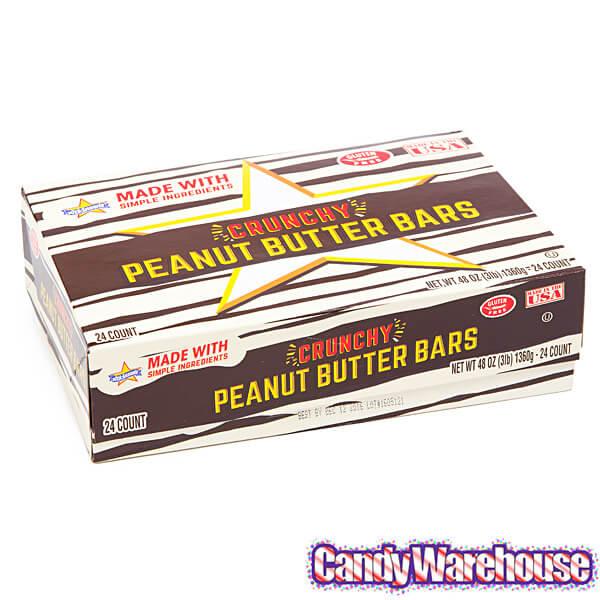 Atkinson Peanut Butter Bar Candy Bars: 24-Piece Box - Candy Warehouse