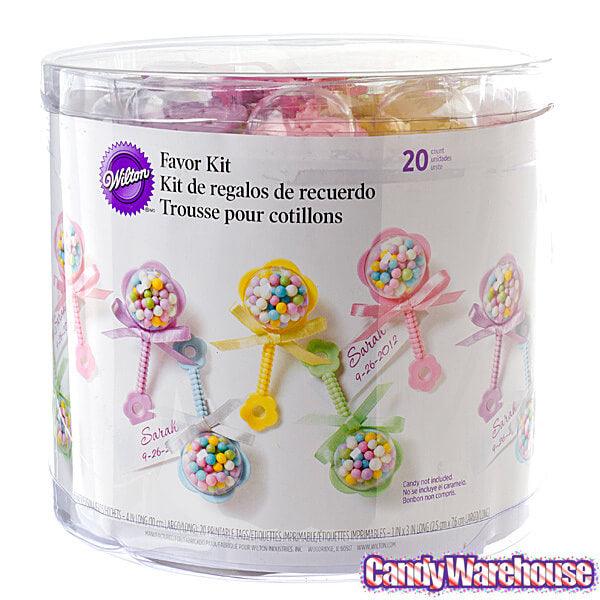 Baby Rattles Plastic Favor Kits: 20-Piece Tub