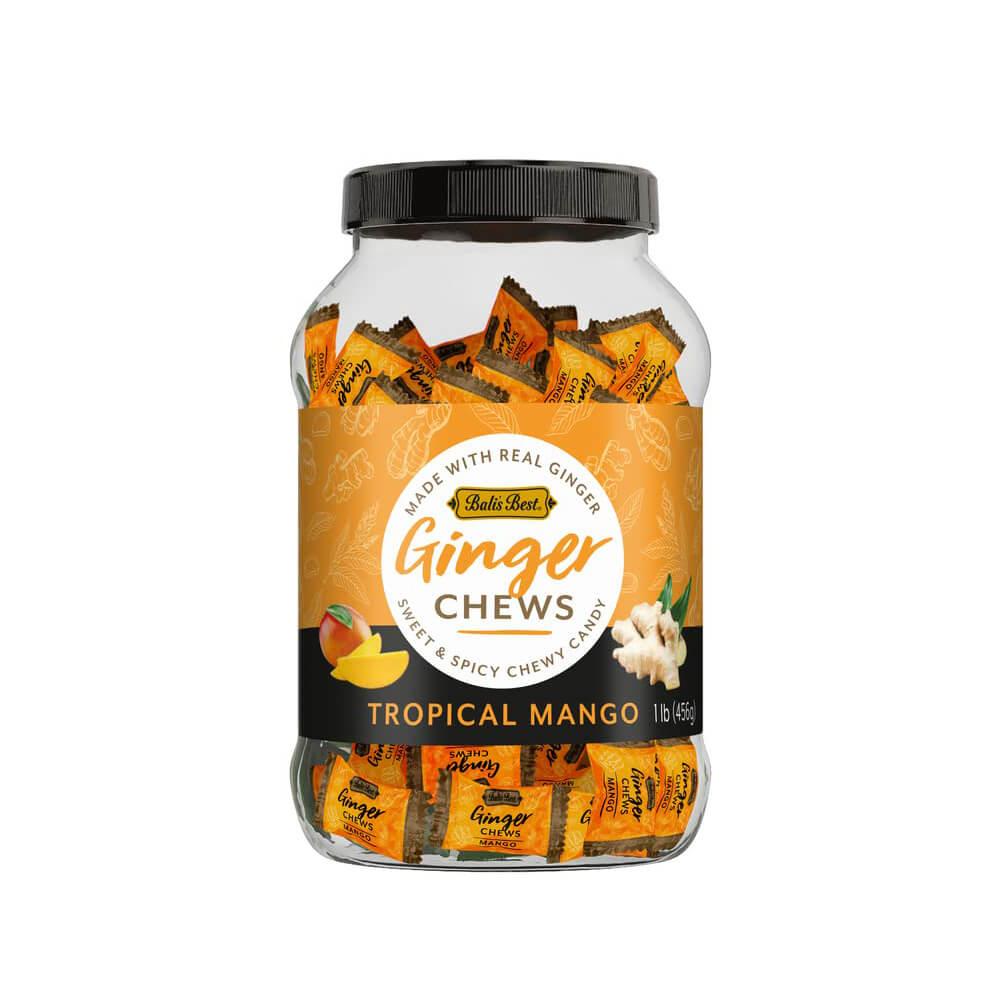 Balis Best Tropical Mango Ginger Chews 1lb Jar Candy Warehouse 1993