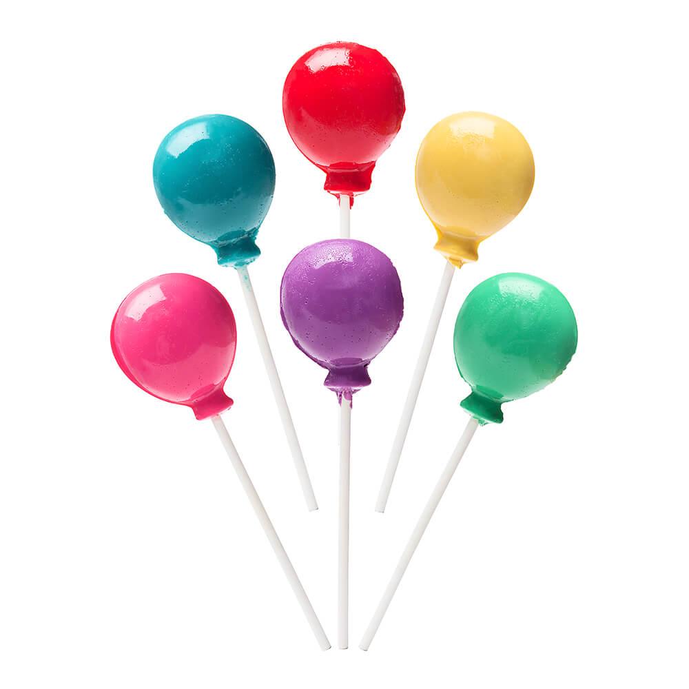 Balloons Hard Candy Lollipops: 12-Piece Pack - Candy Warehouse