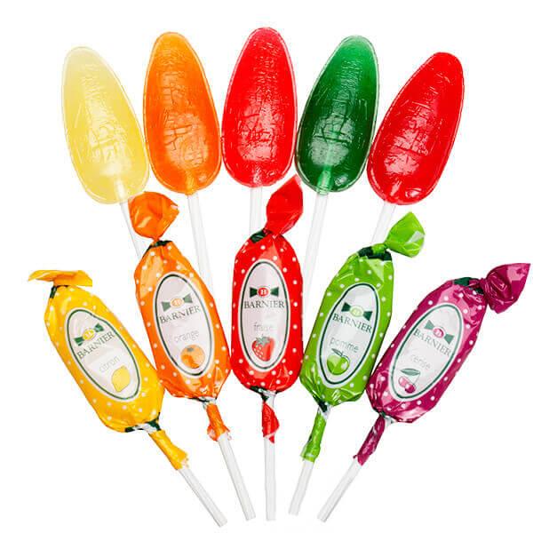 Barnier French Fruit Lollipops Assortment: 10-Piece Bag - Candy Warehouse