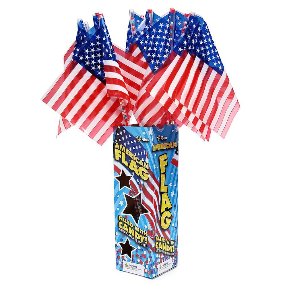 Bee International Candy Filled American Flags: 18-Piece Box - Candy Warehouse