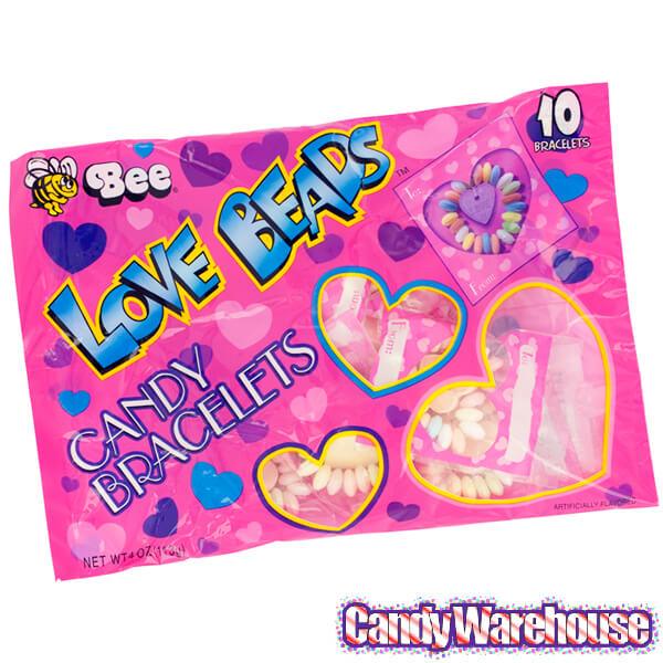 Bee International Candy Heart Love Bracelets Packs: 240-Piece Case - Candy Warehouse