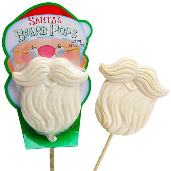 Bee International Christmas Santa Beard Pops: 12-Piece Display - Candy Warehouse