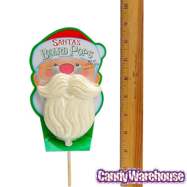 Bee International Christmas Santa Beard Pops: 12-Piece Display - Candy Warehouse