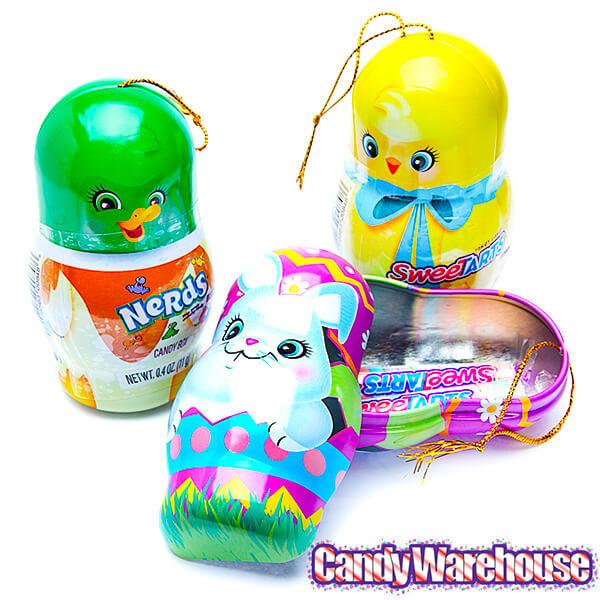 Bee International Easter Candy SweeTarts &amp; Nerds Tins: 12-Piece Box - Candy Warehouse