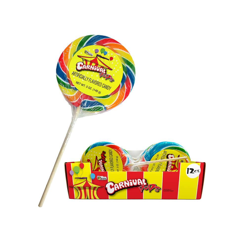 Bee International Giant 4.25-Ounce Carnival Pops: 12-Piece Box - Candy Warehouse