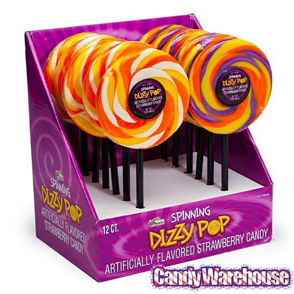 Bee International Halloween Spinning Dizzy Pops: 12-Piece Display - Candy Warehouse