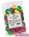 Bee International Mardi Gras Bubble Gum Coins: 100-Piece Bag - Candy Warehouse