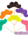 Bee International Mustache Candy Pops: 12-Piece Display