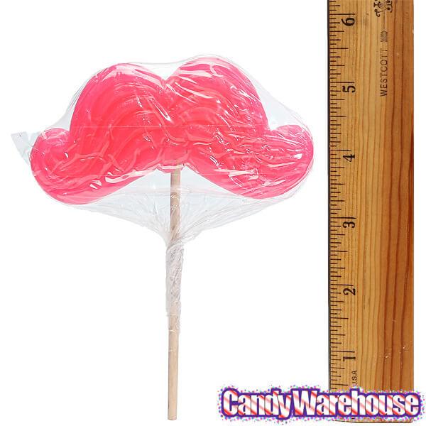 Bee International Mustache Candy Pops: 12-Piece Display