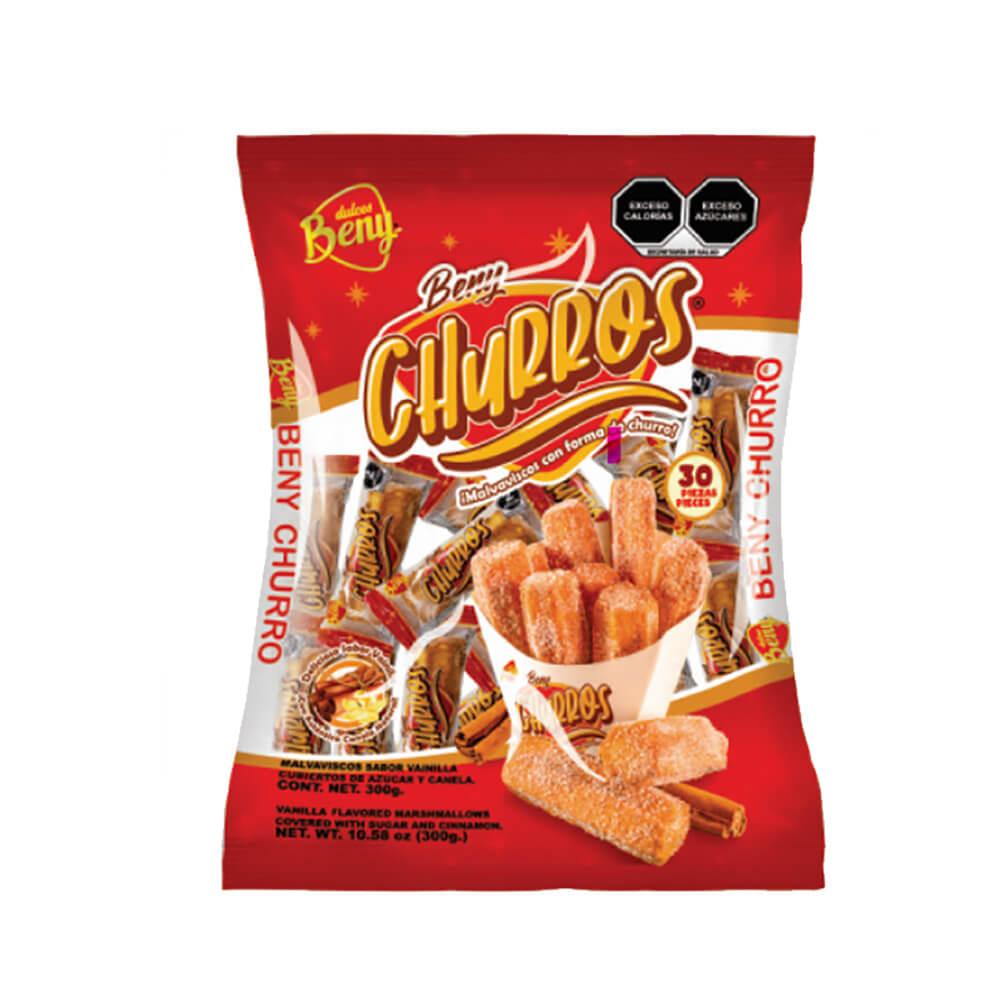 Beny Churros Marshmallow Candy: 30-Piece Bag - Candy Warehouse