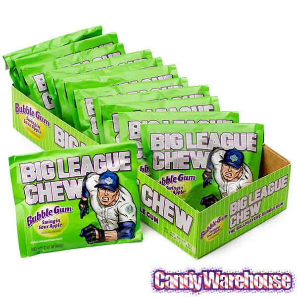 Big League Chew Bubble Gum Packs - Grape: 12-Piece Box