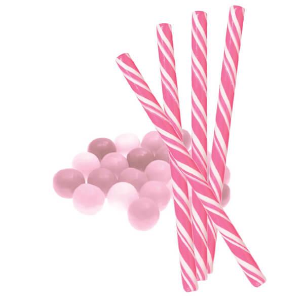 Birth Announcement Candy Sticks - Girl: 24-Piece Box - Candy Warehouse