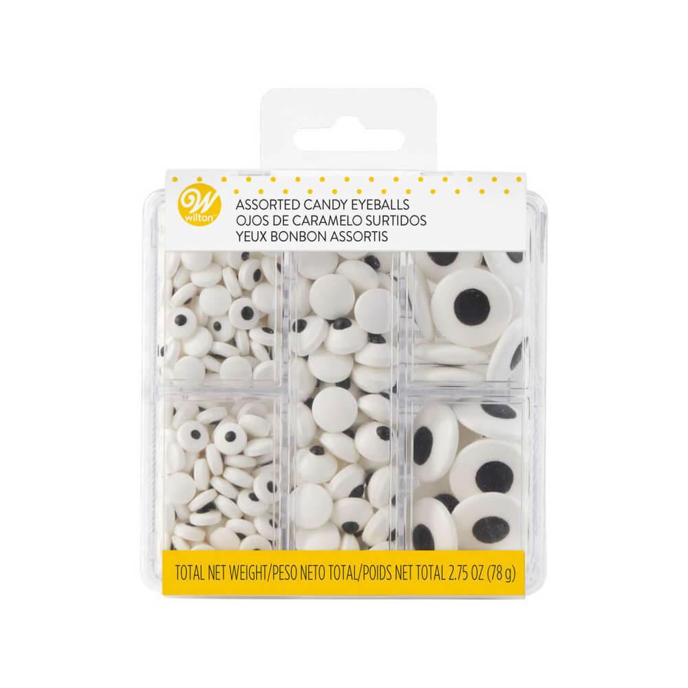 Black and White Candy Eyeball Sprinkles: 2.75-Ounce Box - Candy Warehouse