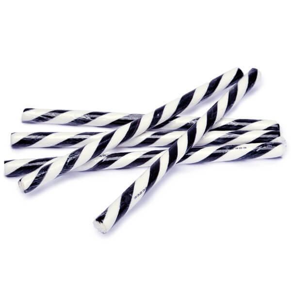 Black & White Peppermint Hard Candy Sticks: 100-Piece Box - Candy Warehouse