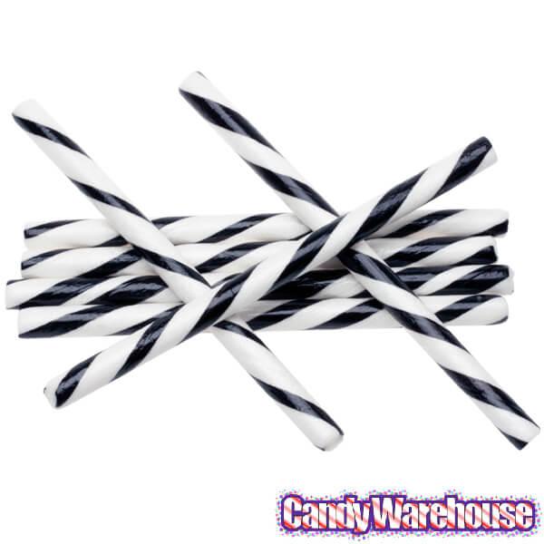 Black &amp; White Peppermint Hard Candy Sticks: 100-Piece Box - Candy Warehouse