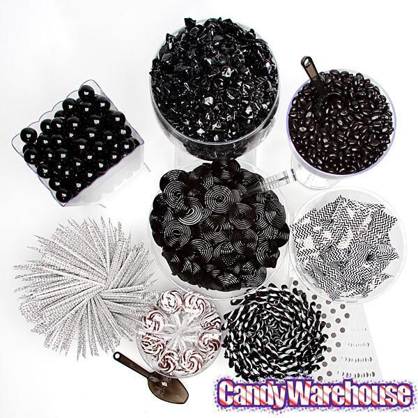 Black Candy Buffet Kit: 25 to 50 Guests - Candy Warehouse