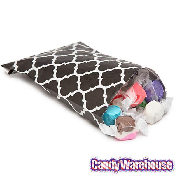 Black Casablanca Pattern Candy Bags: 25-Piece Pack - Candy Warehouse