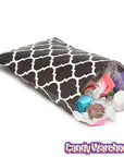 Black Casablanca Pattern Candy Bags: 25-Piece Pack