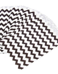 Black Chevron Stripe Candy Bags: 25-Piece Pack