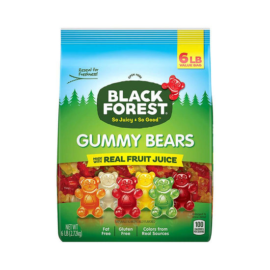 Black Forest Gummy Bears Assorted Flavors 6lb Bag 