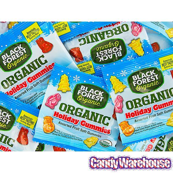 Black Forest Organic Holiday Gummy Candy Snack Packs: 20-Piece Bag - Candy Warehouse